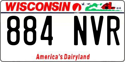 WI license plate 884NVR