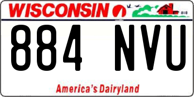 WI license plate 884NVU
