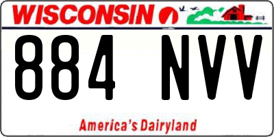 WI license plate 884NVV