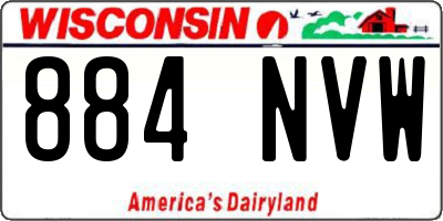 WI license plate 884NVW
