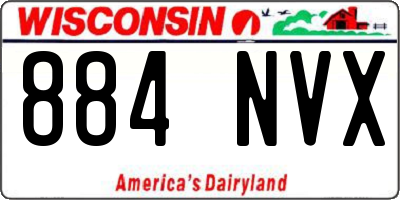 WI license plate 884NVX