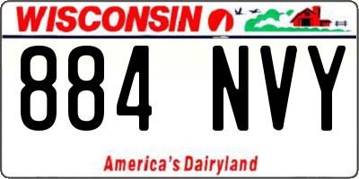 WI license plate 884NVY