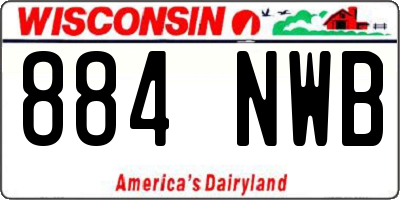 WI license plate 884NWB