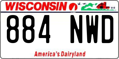 WI license plate 884NWD