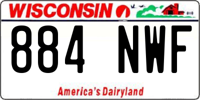 WI license plate 884NWF