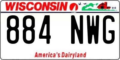 WI license plate 884NWG