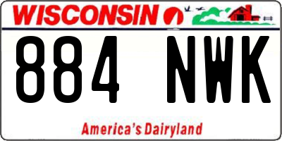 WI license plate 884NWK