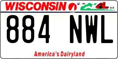 WI license plate 884NWL