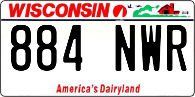 WI license plate 884NWR