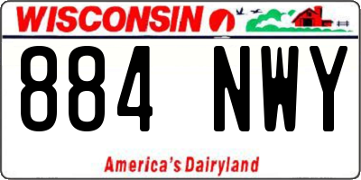 WI license plate 884NWY