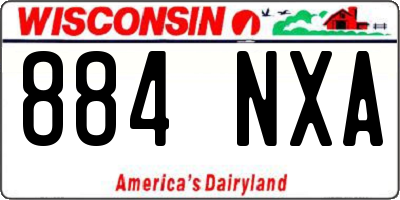 WI license plate 884NXA