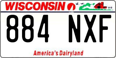 WI license plate 884NXF