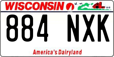 WI license plate 884NXK