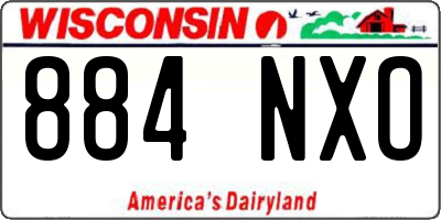 WI license plate 884NXO