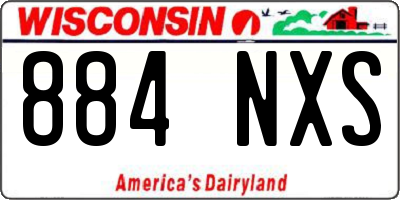 WI license plate 884NXS