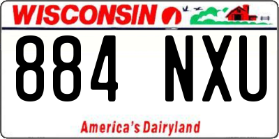 WI license plate 884NXU