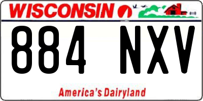 WI license plate 884NXV
