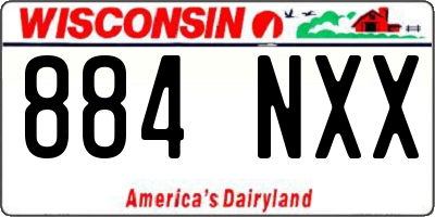WI license plate 884NXX