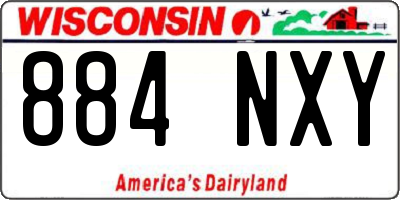 WI license plate 884NXY