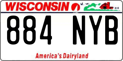 WI license plate 884NYB