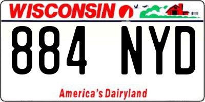 WI license plate 884NYD