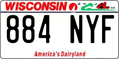 WI license plate 884NYF