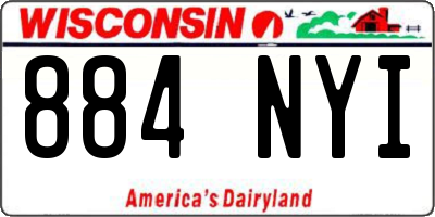 WI license plate 884NYI