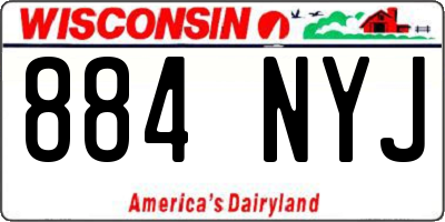 WI license plate 884NYJ