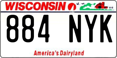 WI license plate 884NYK