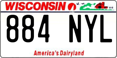 WI license plate 884NYL