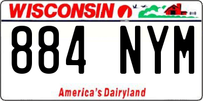 WI license plate 884NYM