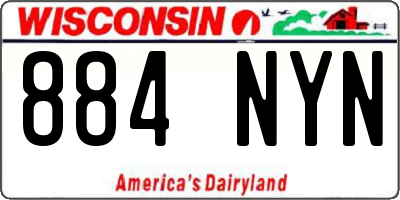 WI license plate 884NYN