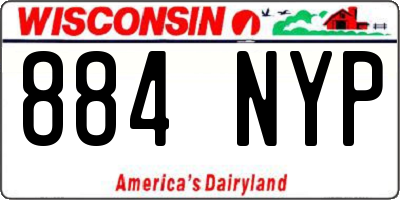 WI license plate 884NYP