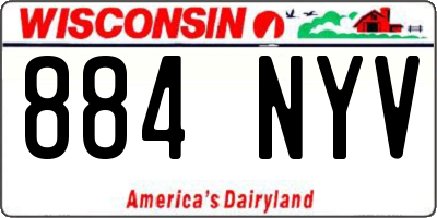 WI license plate 884NYV