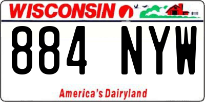 WI license plate 884NYW