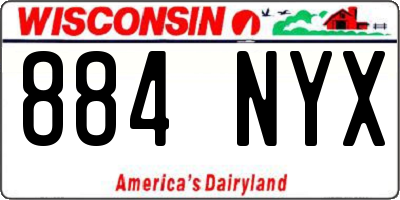 WI license plate 884NYX