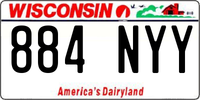 WI license plate 884NYY