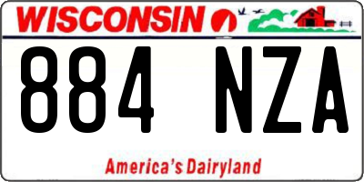 WI license plate 884NZA
