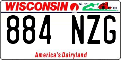WI license plate 884NZG