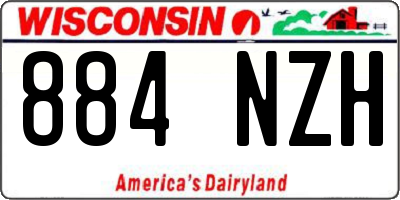 WI license plate 884NZH