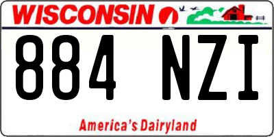 WI license plate 884NZI