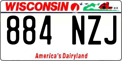 WI license plate 884NZJ