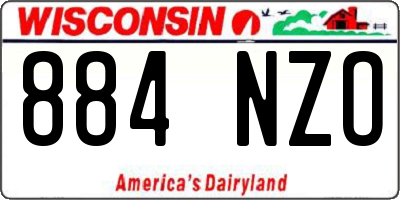 WI license plate 884NZO