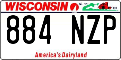 WI license plate 884NZP