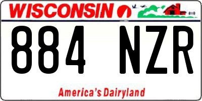 WI license plate 884NZR