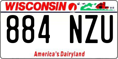 WI license plate 884NZU