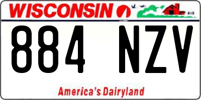 WI license plate 884NZV