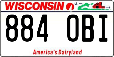 WI license plate 884OBI