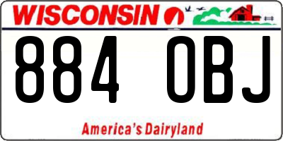 WI license plate 884OBJ