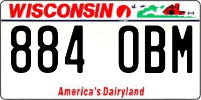 WI license plate 884OBM